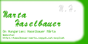 marta haselbauer business card